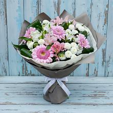 Букет цветов из:  Герберы, Альстромерии и Хризантемы в Молодежный