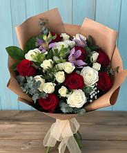 Букет цветов из:  Розы и Альстромерии в Молодежный