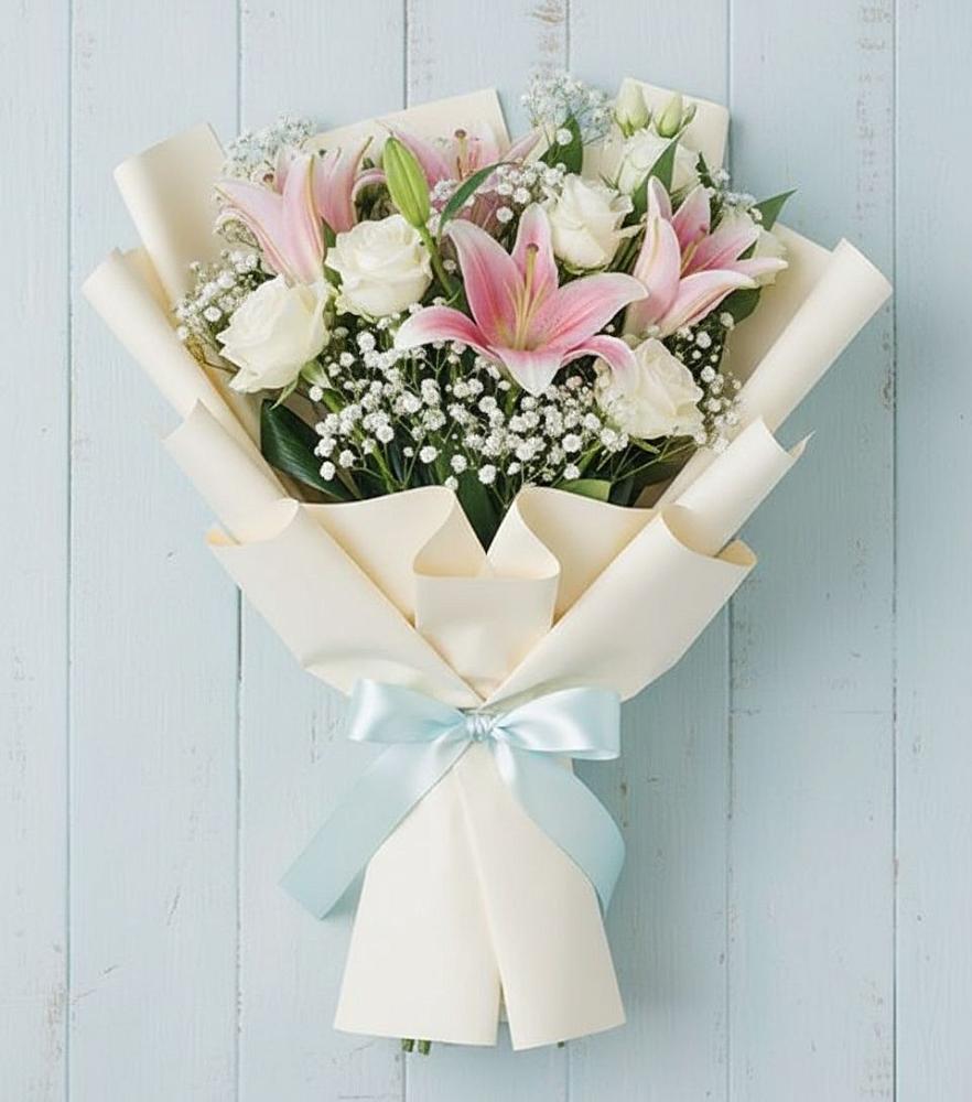 Букет цветов из: Лилии в Молодежный