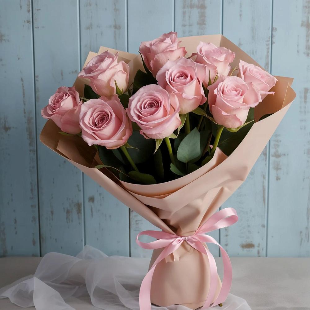 Букет цветов из: Розы в Молодежный