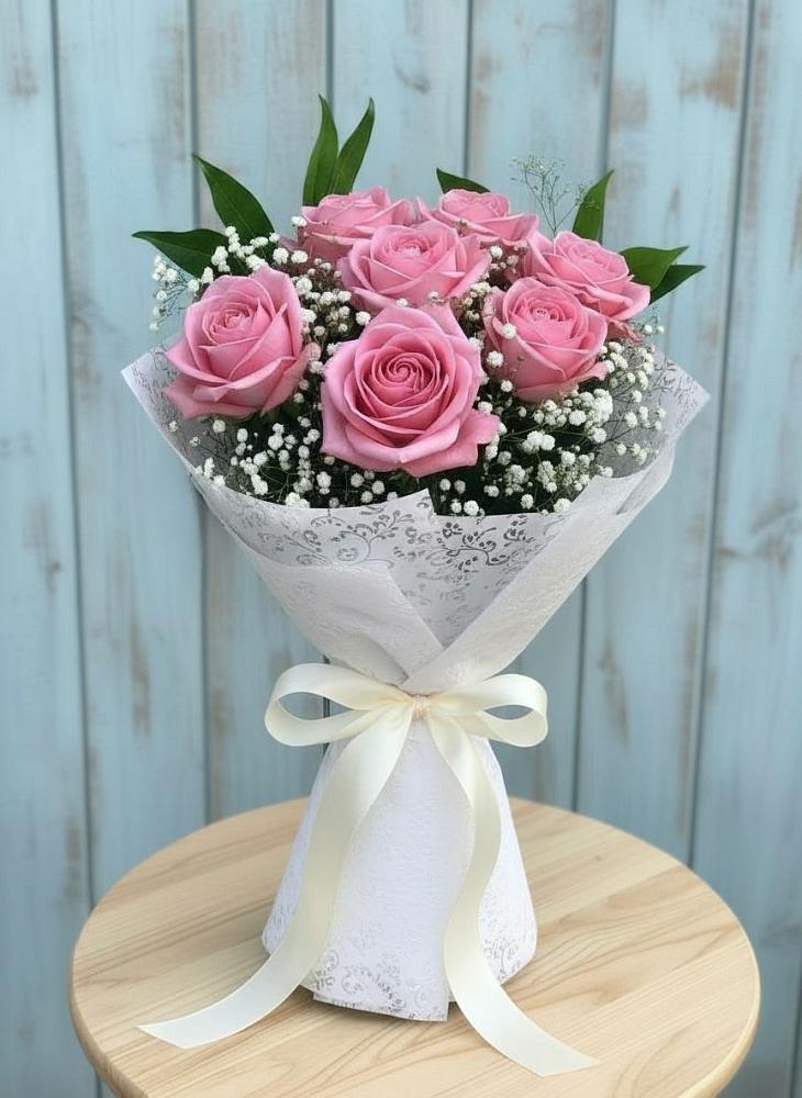 Букет цветов из: Розы в Молодежный