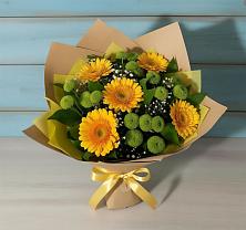 Букет цветов из:  Герберы и Хризантемы в Молодежный