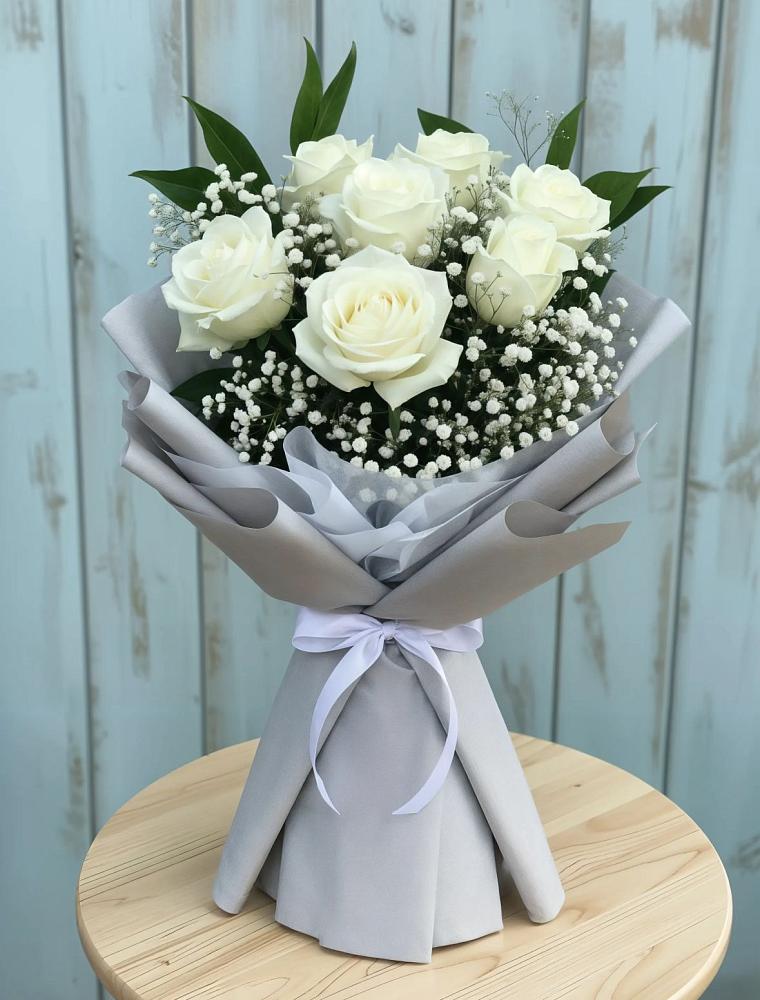 Букет цветов из: Розы в Молодежный