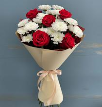 Букет цветов из:  Розы и Хризантемы в Молодежный