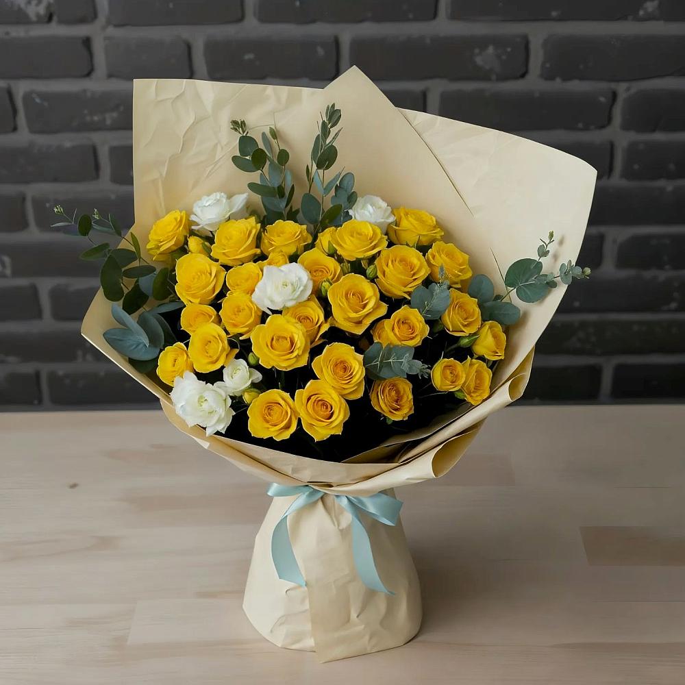 Букет цветов из: Розы в Молодежный