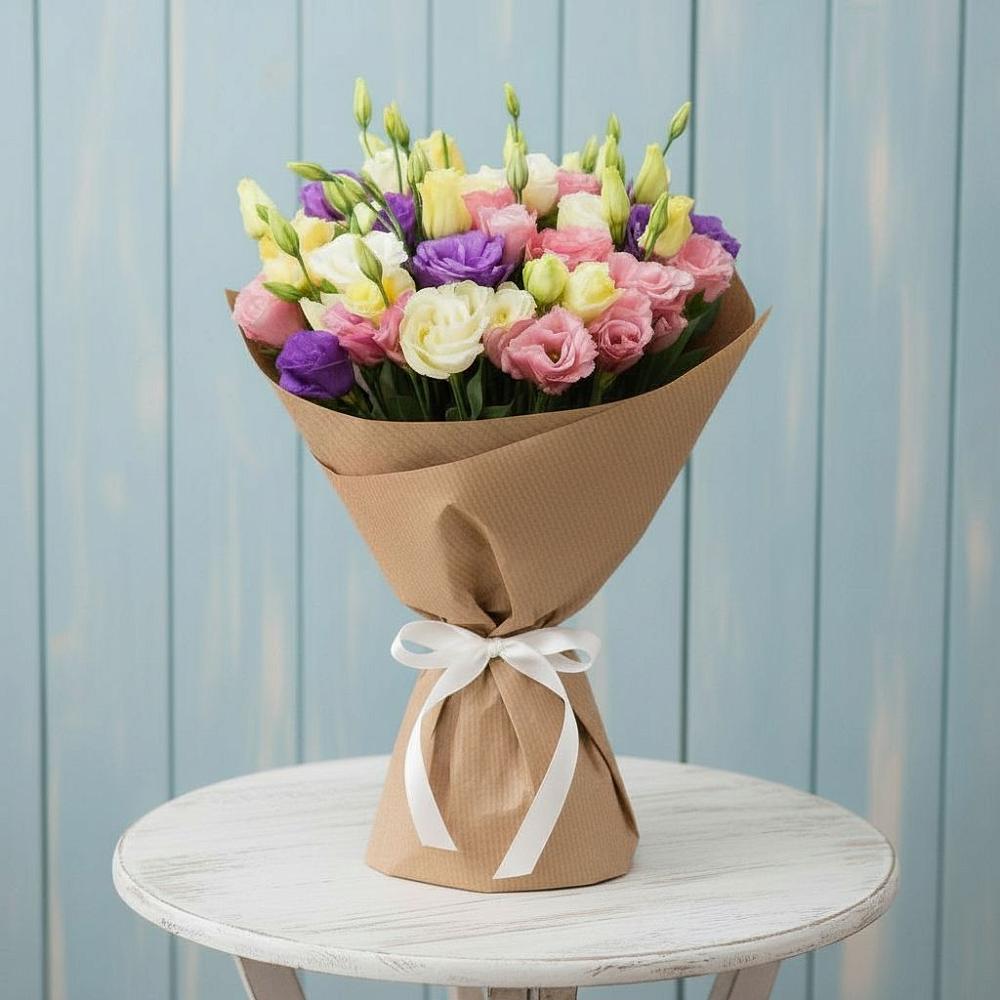 Букет цветов из: Лизиантусы в Молодежный