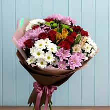 Букет цветов из:  Розы, Хризантемы и Альстромерии в Молодежный