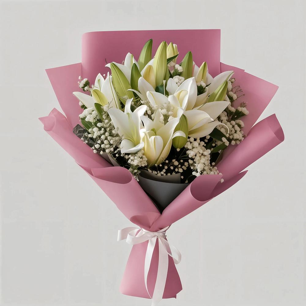 Букет цветов из: Лилии в Молодежный