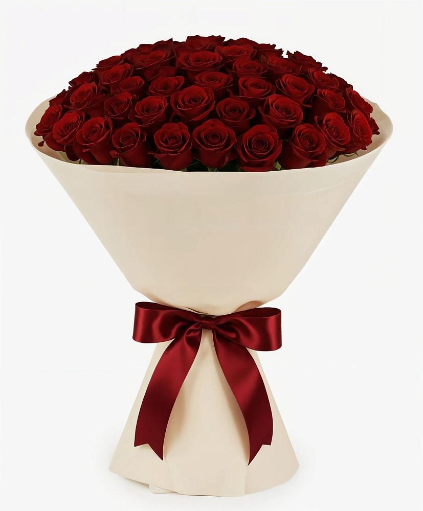 Букет 101 Бордовая роза Блэк Бакарра в Молодежный