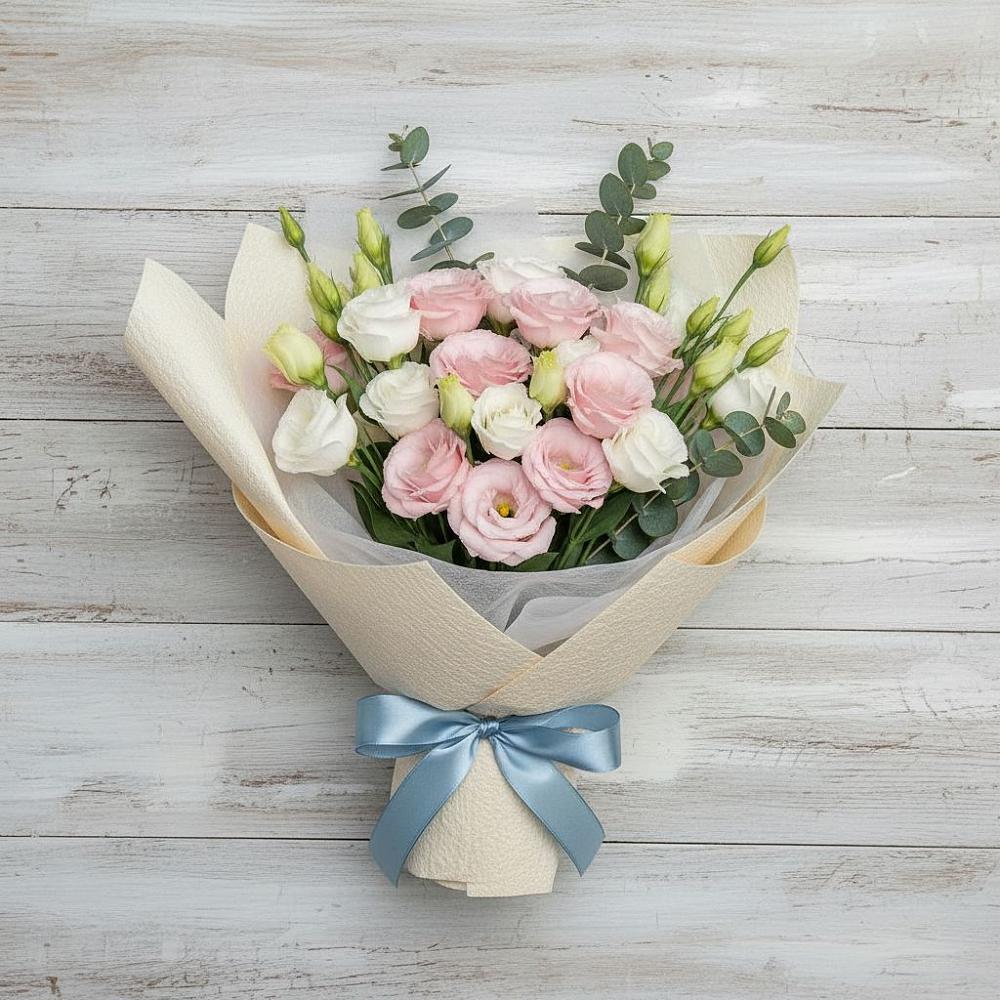 Букет цветов из: Лизиантусы в Молодежный